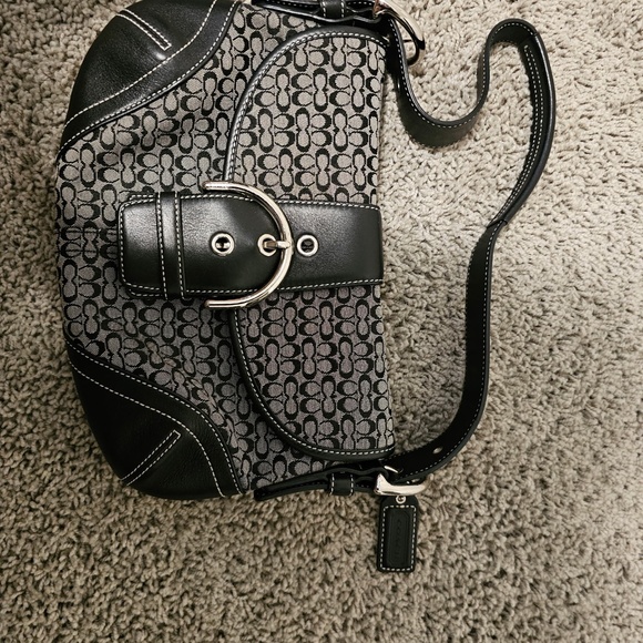 Coach Soho Flap Bag In Signature Textile Jacquard - Picture 5 of 7